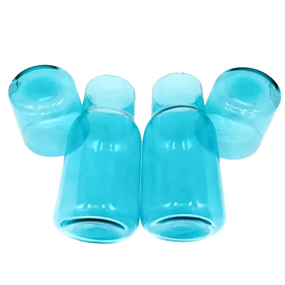 2 Jonathan Adler BIBA Tumble Up Water Bedside Carafe Set Blue Glass FabFitFun - Picture 5 of 13